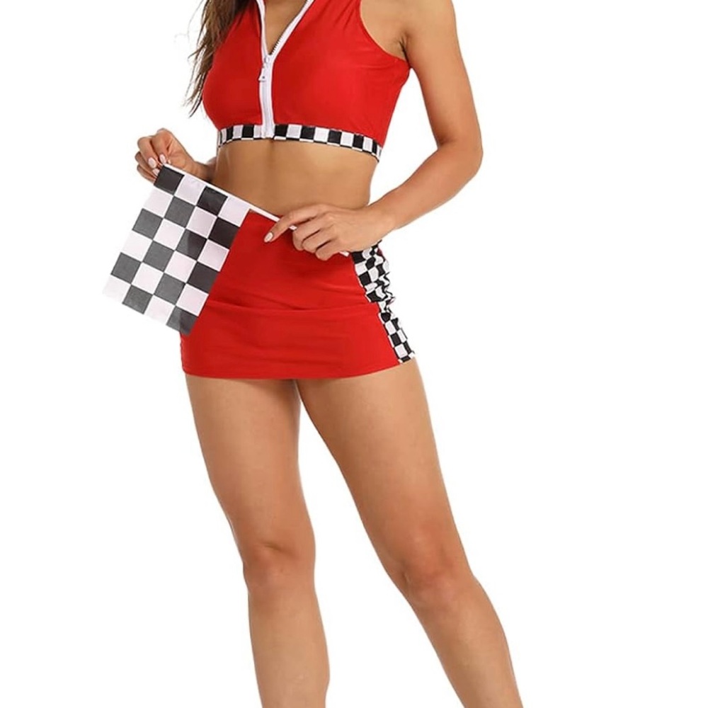 NWT Red Racer Two-Piece Halloween Costume